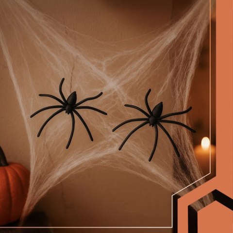 Sztuczna pajęczyna + 2 pająki Ruhhy 26074