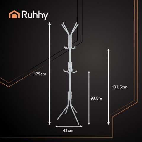 Wieszak stojący 170cm - biały Ruhhy 26360