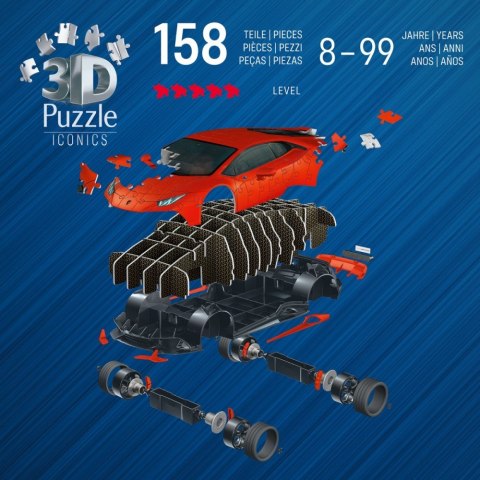 Puzzle 3d 158 elementów samochód lamborghini huracan evo arando Puzzle 3d 158 elementów samochód lamborghini huracan evo arando