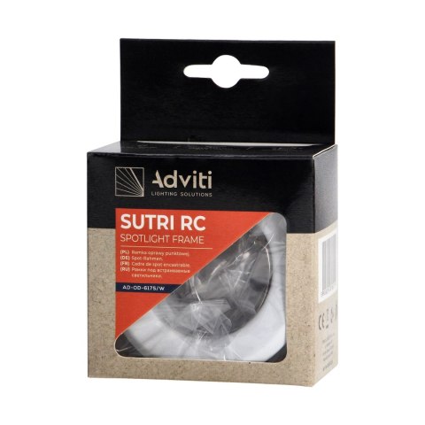 SUTRI RC ramka dekoracyjna oprawy punktowej, MR16/GU10 max 7W, okrągła, stała, biała