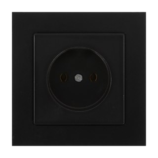 Gniazdo pojedyncze p/t 2P Malta, 16A, 250V, PT-15M, czarny mat