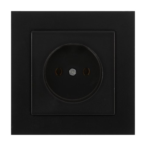 Gniazdo pojedyncze p/t 2P Malta, 16A, 250V, PT-15M, czarny mat