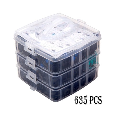 Zestaw spinek samochodowych 635 sztuk E6089 Zestaw spinek samochodowych 635 sztuk E6089