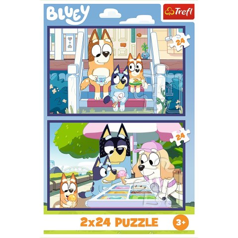 Puzzle - 2x24 - Zabawna Bluey - Trefl 34446
