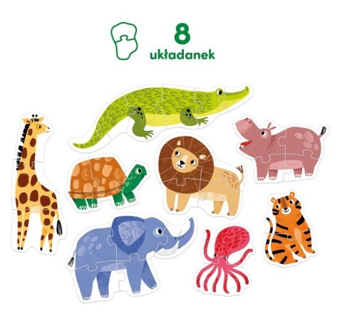Puzzle progresywne - dzikie zwierzątka