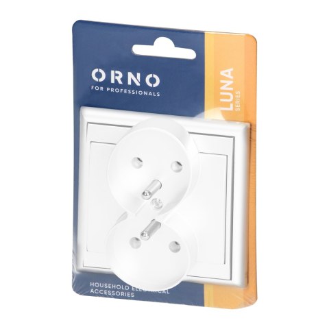 Gniazdo podwójne p/t 2x2P+Z Luna, 16A, 250V, PT-6LR, biały