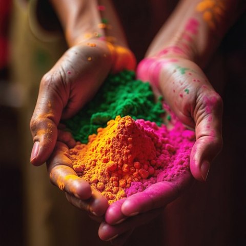 Kolorowy proszek Holi- zestaw 6x100g