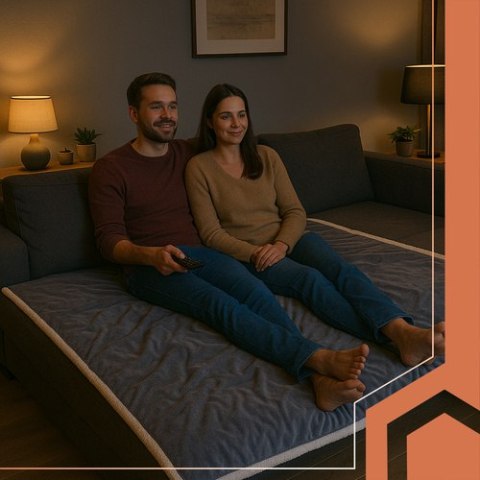 Mata- koc elektryczny 180x130cm szary Ruhhy 26225