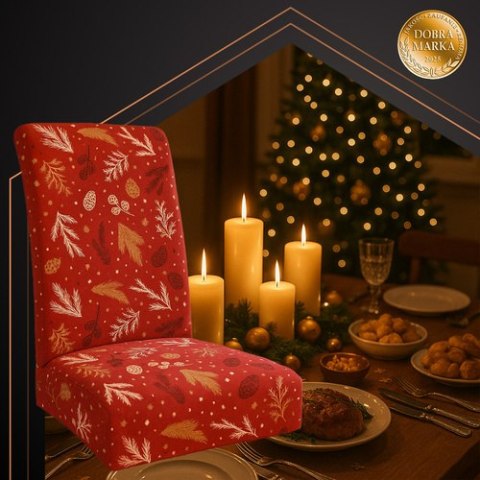 Pokrowce na krzesła 6szt. św. czerwone Ruhhy 26638