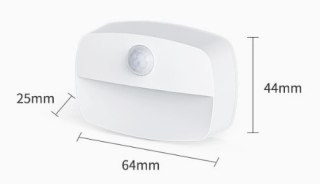 ZD156 Bezprzewodowa lampka led z czujnikiem ciepła biała