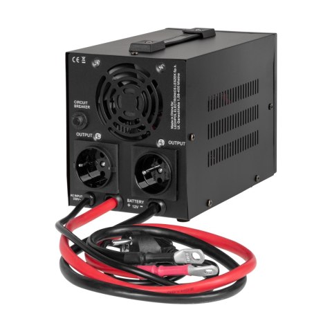 Zasilacz awaryjny Rebel POWER-500-LFP4 - przetwornica z czystym przebiegiem sinusoidalnym i funkcją ładowania 12V 230V 500VA/30