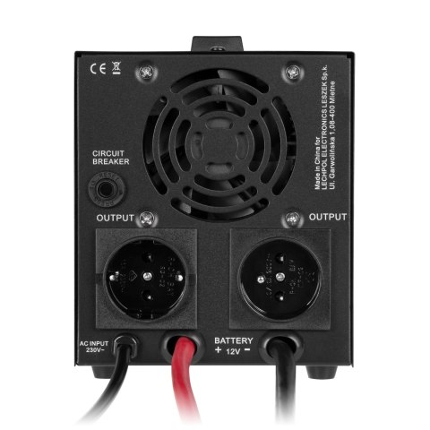 Zasilacz awaryjny Rebel POWER-500-LFP4 - przetwornica z czystym przebiegiem sinusoidalnym i funkcją ładowania 12V 230V 500VA/30