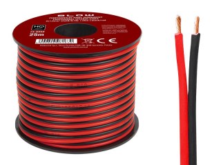 73-345# Przewód głośnikowy 2x1,50mm czarno-czerwony 25m
