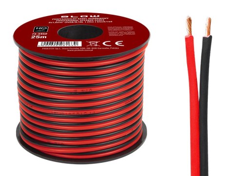 73-345# Przewód głośnikowy 2x1,50mm czarno-czerwony 25m 73-345# Przewód głośnikowy 2x1,50mm czarno-czerwony 25m