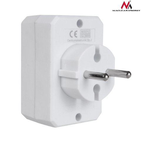 Gniazdko prądowe Maclean, Potrójne płaskie, Wtyk uniwersalny, 16A, max. 3680W, MCE212 Gniazdko prądowe Maclean, Potrójne płaskie, Wtyk uniwersalny, 16A, max. 3680W, MCE212