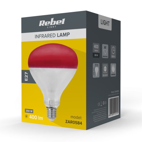 Lampa na podczerwień Rebel R125, 250W, 220-240V