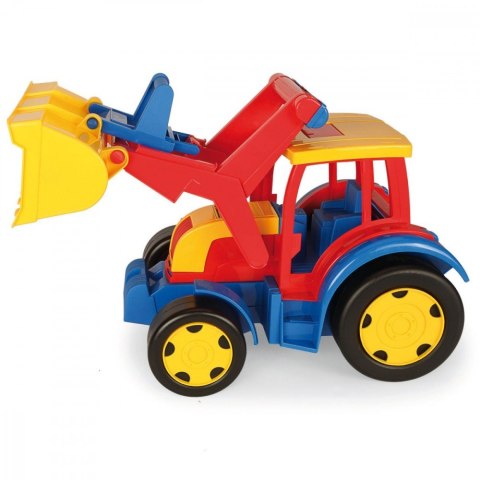 Pojazd traktor ładowarka gigant czerwono-żółty