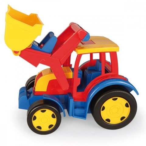 Pojazd traktor ładowarka gigant czerwono-żółty