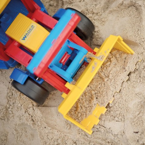 Pojazd traktor ładowarka gigant czerwono-żółty