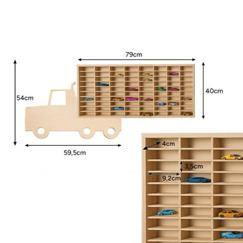 Półka drewniana na auta - tir Kruzzel 26582