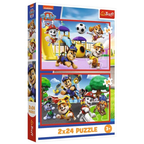 Puzzle - 2x24 - Psi dzień zabaw - Psi Patrol - Trefl 34434 Puzzle - 2x24 - Psi dzień zabaw - Psi Patrol - Trefl 34434