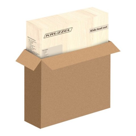 Skrzynka z narzędziami drewnianymi Kruzzel 26581