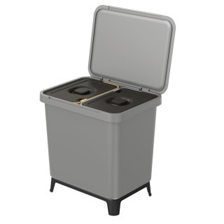 Kosz na śmieci SYSTEMA 2x10L - smooth gray