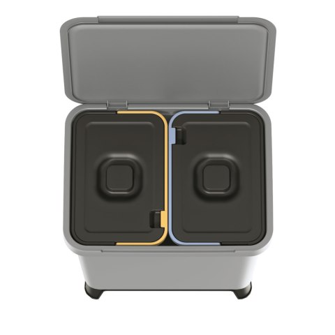 Kosz na śmieci SYSTEMA 2x10L - smooth gray