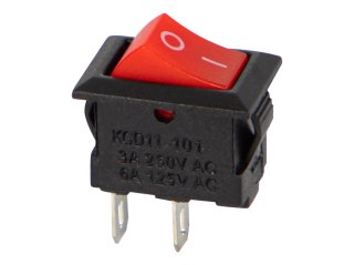 3108# Przełącznik kcd11-101 mini czerwony kołyskowy