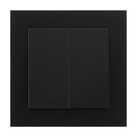 Łącznik p/t świecznikowy z podświeleniem Malta, 10A, 250V, WP-2M/S, czarny mat