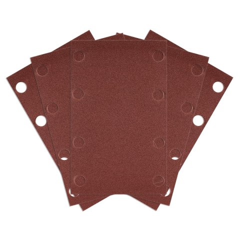 Papier ścierny prostokątny 8 otworów 130 x 80 mm P240 do 04-623, 5 szt. Papier ścierny prostokątny 8 otworów 130 x 80 mm P240 do 04-623, 5 szt.