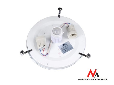 Plafon z czujnikiem ruchu Maclean, sufitowy, z czujnikiem PIR, max. 2x40W, E27, MCE22
