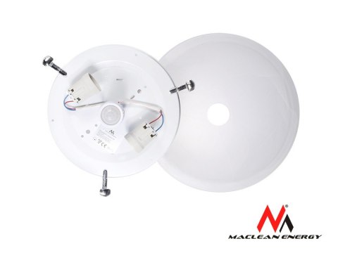 Plafon z czujnikiem ruchu Maclean, sufitowy, z czujnikiem PIR, max. 2x40W, E27, MCE22