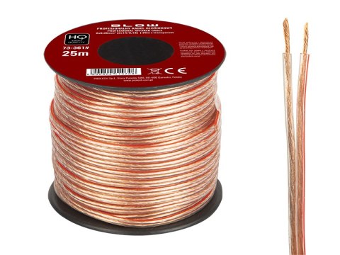 73-361# Przewód głośnikowy 2x0,35mm przezroczysty 25m 73-361# Przewód głośnikowy 2x0,35mm przezroczysty 25m