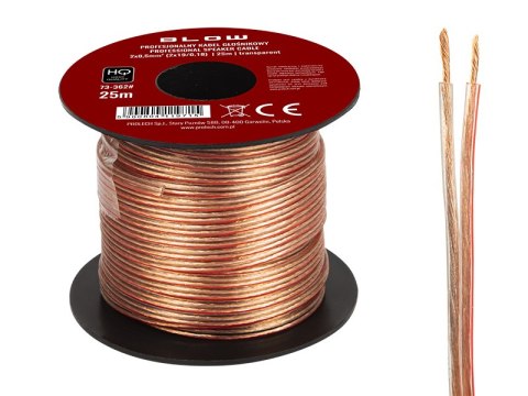 73-362# Przewód głośnikowy 2x0,50mm przezroczysty 25m 73-362# Przewód głośnikowy 2x0,50mm przezroczysty 25m