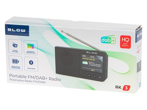 77-573# Radio przenośne kuchenne fm/dab+ blow rk3 bt czarne
