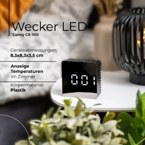 CR 1150 black Budzik led CR 1150 black Budzik led