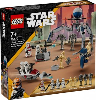 Klocki star wars 75372 zestaw bitewny z żołnierzem armii klonów i droidem bojowym