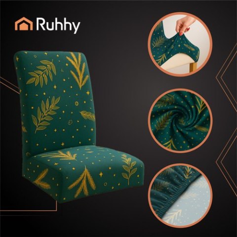 Pokrowce na krzesła 6szt. św. zielone Ruhhy 26637