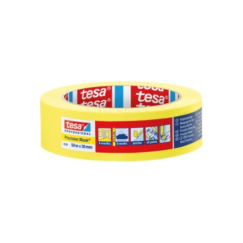 Taśma malar.precyz.extra cienka 5msc washi 50m:30mm,żół Taśma malar.precyz.extra cienka 5msc washi 50m:30mm,żół