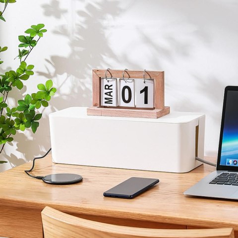 AG963A Organizer na kable listwy biały