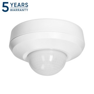 Czujnik ruchu i obecności 360st, IP44, 2000W, dodatkowa baza montażowa, 3 sensory, biały