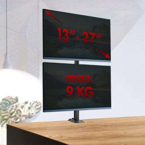 Uchwyt do monitora Maclean, max VESA 100x100, 13-27", 9kg, MC-966