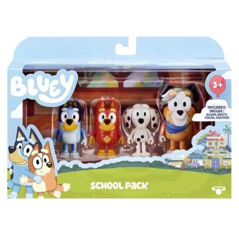 Bluey figurki 4pak szkolna paczka Bluey figurki 4pak szkolna paczka