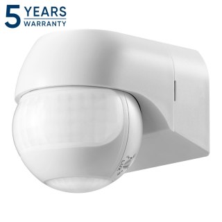 Czujnik ruchu 180° IP44, 800W, max 15m, mini, biały