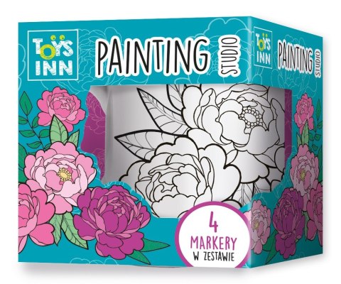 Kubek do kolorowania kwiaty peonie Kubek do kolorowania kwiaty peonie