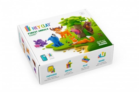 Masa plastyczna hey clay zestaw zwierzęta leśne
