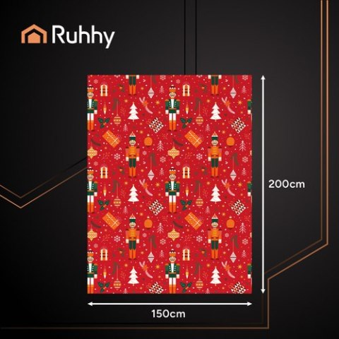 Koc świąteczny flanelowy 1,5x2m Ruhhy 26607