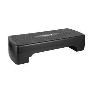 Step do aerobiku i ćwiczeń fitness, 2 stopnie, 68cm, czarny, REBEL ACTIVE