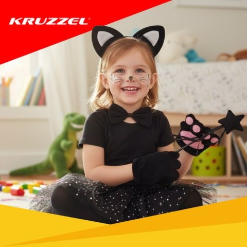 Strój kotka 7el.- czarny Kruzzel 26745